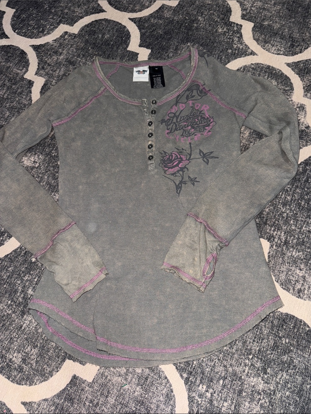 Harley Davidson Vintage 2000's Long Sleeve Shirt Medium